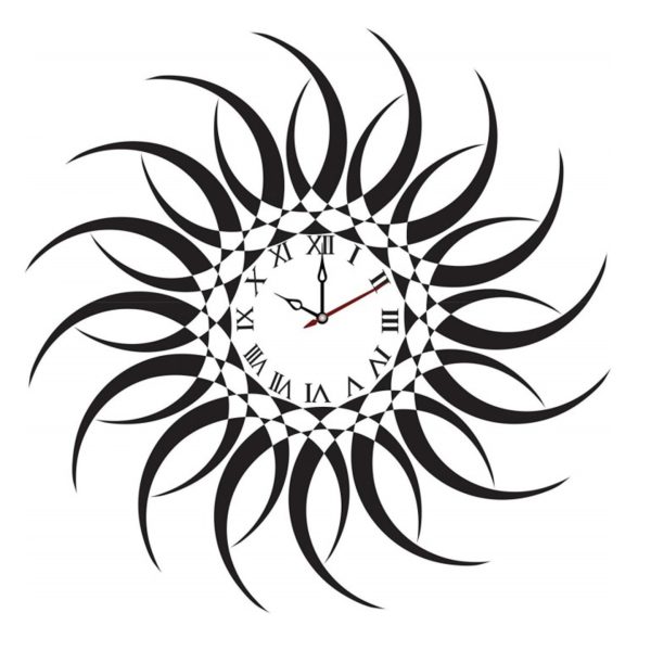 Sun Design PVC Vinyl Wall Sticker Wall Clock