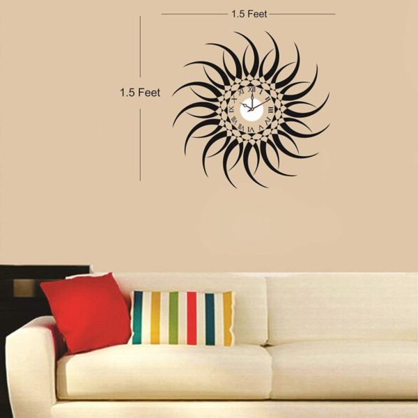 Sun Design PVC Vinyl Wall Sticker Wall Clock - Image 3