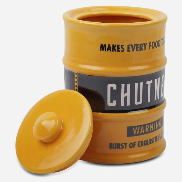 Yellow Barrel Chutney Jar - Image 3