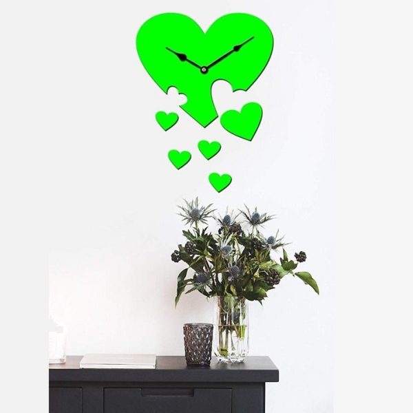 Heart Wall Clock (Green)