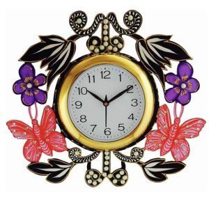 Designer Flowers Wall Clock