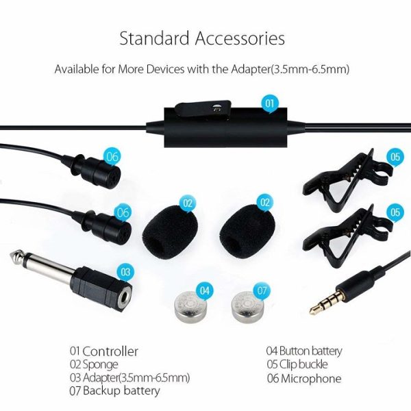 Maono AU-200 Dual Collar Lavalier Microphone - Image 3