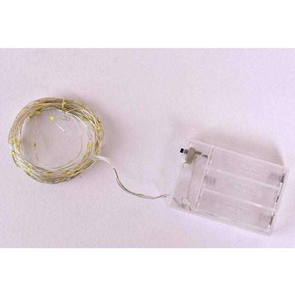 Battery Operated LED Copper Wire String Light - 3 Mtrs - Image 4