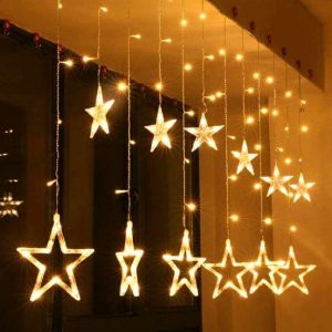 LED Curtain String Lights With Flashing/Blinking Modes