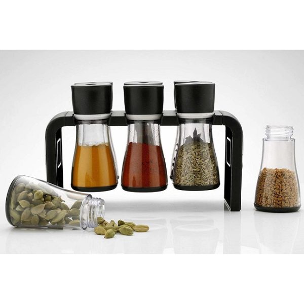 Premium 6 Piece Spice Storage Condiment Set - Image 3