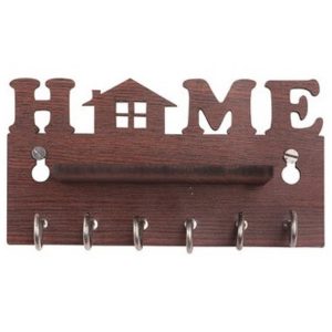 Modern Home Wooden Key Holder (6 Hooks)