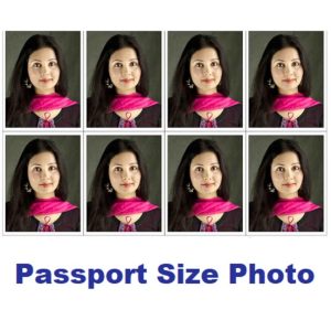 Passport size photo printing service