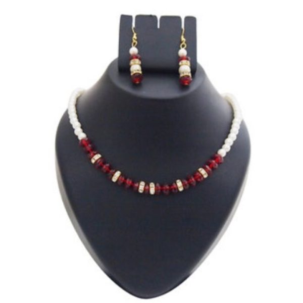 Gold Plated Pearl Necklace Set