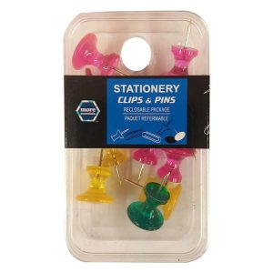 JB colored Push Pins (box of 12)
