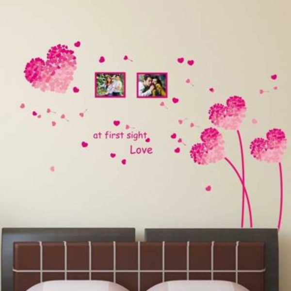 Photos with heart and flowers Wall Sticker - Image 3