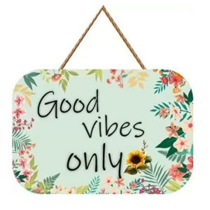 Good Vibes Only Wooden Wall Hanging for home