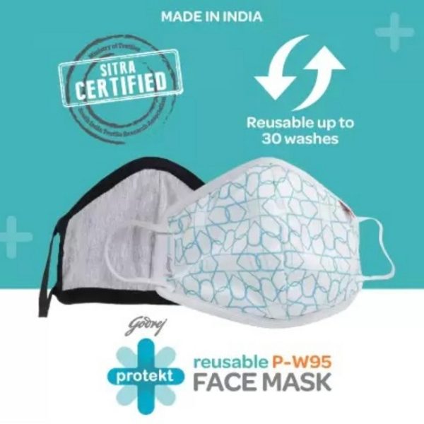 Godrej Protekt P-W95+ Reusable Face Mask (S) - Image 3