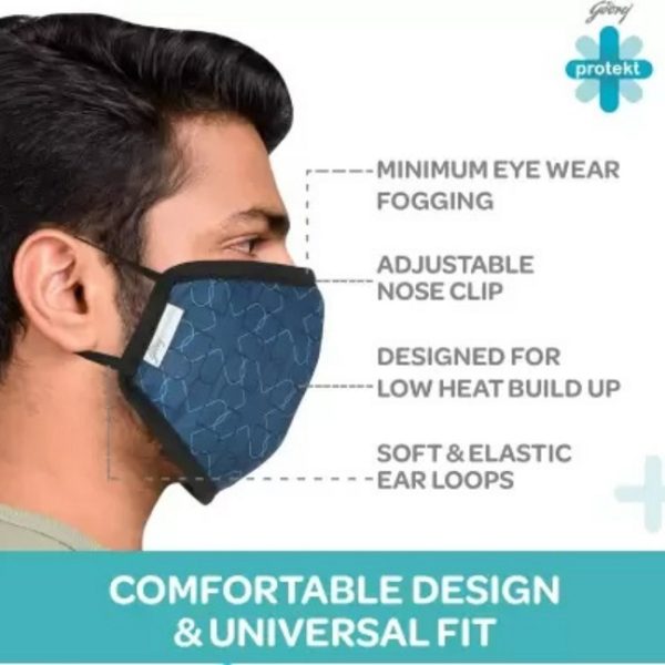 Godrej Protekt P-W95+ Reusable Face Mask (M) - Image 2