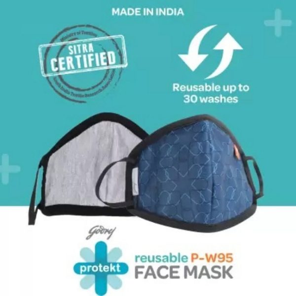 Godrej Protekt P-W95+ Reusable Face Mask (M) - Image 3