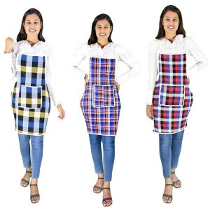 Cotton Kitchen Apron with Front Pocket (1 piece)