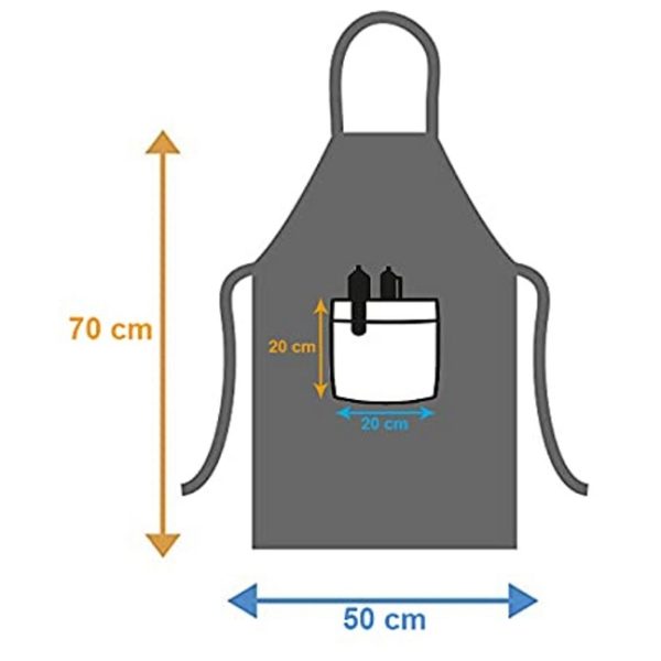 Cotton Kitchen Apron with Front Pocket (1 piece) - Image 3