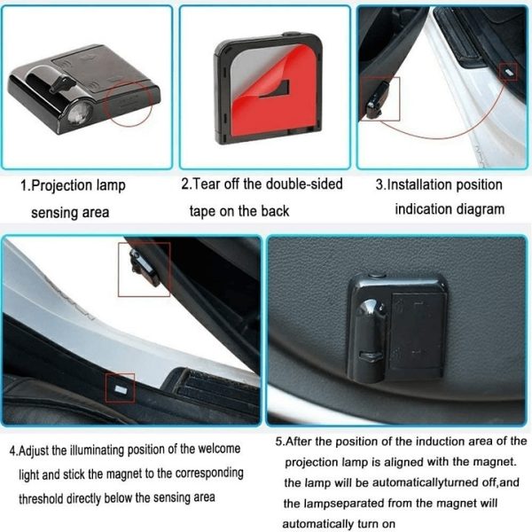 Mercede B-enz LED Wireless Car Welcome Logo Shadow Projector - Image 3