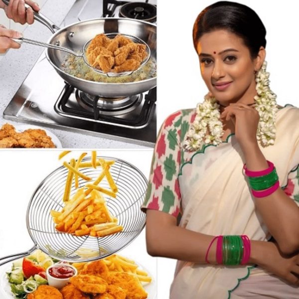 Stainless Steel Deep Fry Jhara / Puri Strainer - Image 3