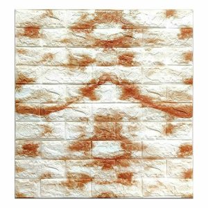 3D Cream Brick Form Self-adhesive Wallpaper (70 cm x 77 cm)