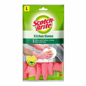 Scotch-Brite Rubber Kitchen Gloves - L (1 pair)