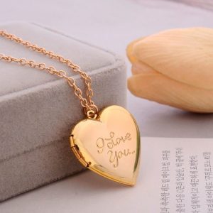 Vintage Heart shaped Secret Message Necklace