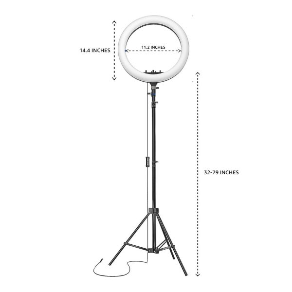 AB 14-inch Ring Light with Tripod and Dual Temperature Modes - Image 2