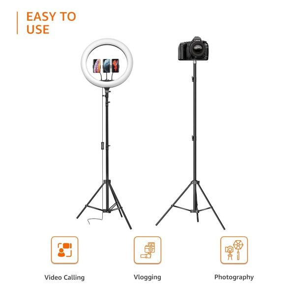 AB 14-inch Ring Light with Tripod and Dual Temperature Modes - Image 4