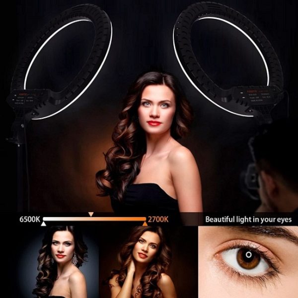 YD460-C 18 Inch Professional Ring Light with 600 LED Power (stand not included) - Image 3
