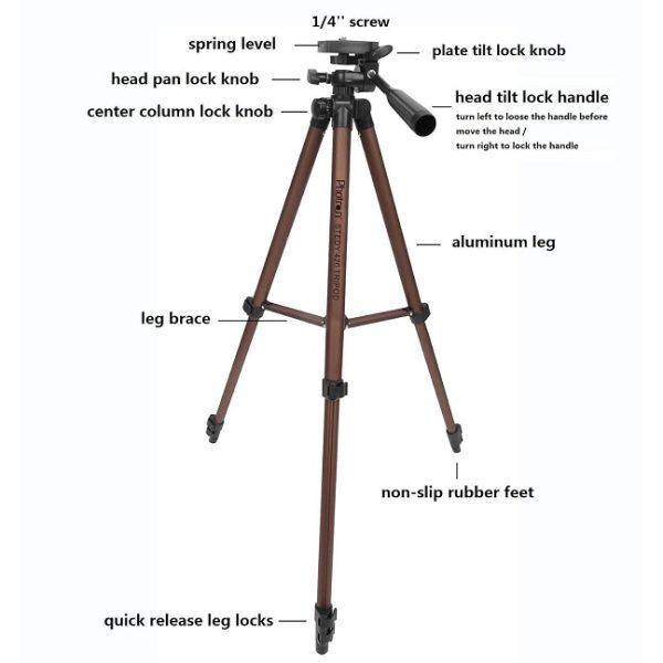 Photron Stedy 420 Tripod (50 Inch) for Smart Phone, Camera - Load 2.5 KG - Image 3