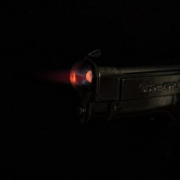 Antique Red Flame Metal Body Refillable Pistol Shape Lighter With Stand - Image 4