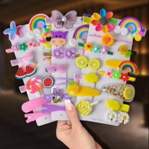 Pack of 10 Pcs Multi Color Hair Clips for girls