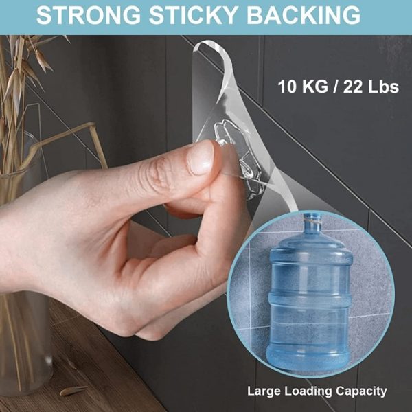 Self Adhesive Wall Hooks / Hangers for Hanging Robe, Coat, Towel, Keys, Bags etc - Image 2