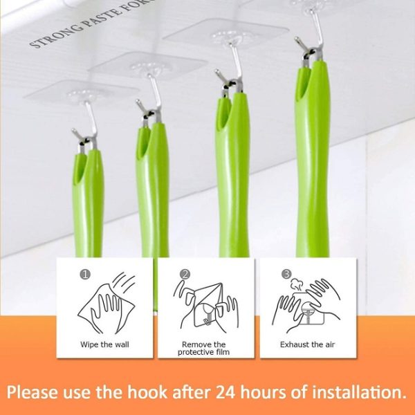 Self Adhesive Wall Hooks / Hangers for Hanging Robe, Coat, Towel, Keys, Bags etc - Image 3