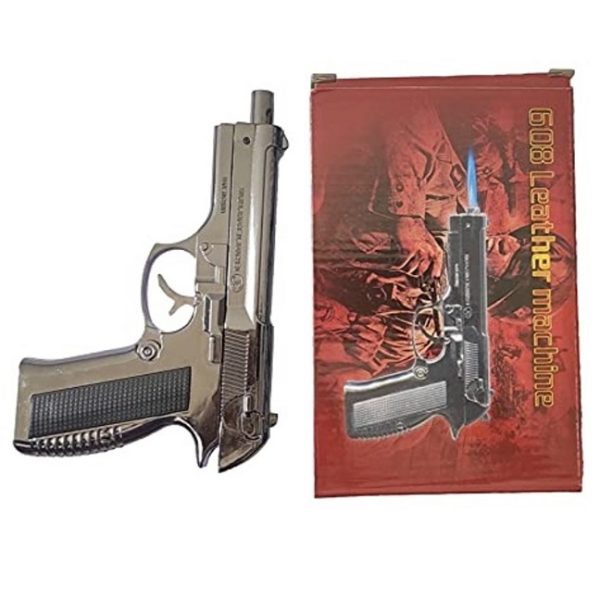 608 Heavy Metal Pistol Gun Lighter with Barrel Pull Back System - Image 4