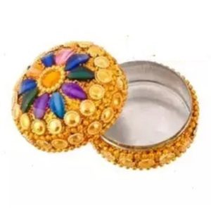 Handicraft Lac Mint Earrings Box / Sindur Box / Coin Box / Return Gift