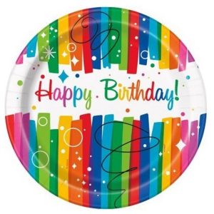 Origami Printed Disposable Paper Plates - Party Pack of 10