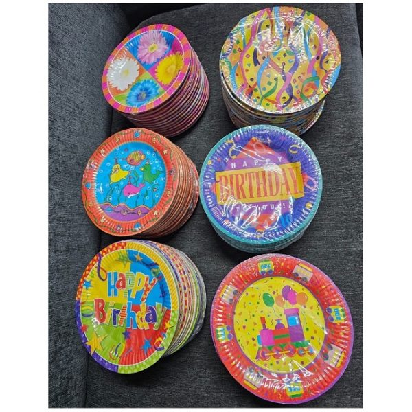 Origami Printed Disposable Paper Plates - Party Pack of 10 - Image 2