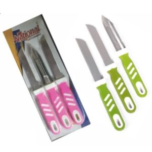 National Royal 3 Pcs Knife & Peeler Set