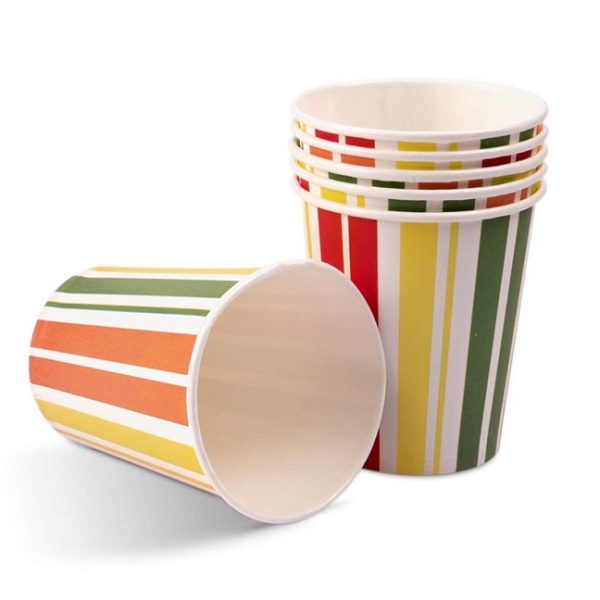 Origami Printed Disposable Paper Glasses - Party Pack of 20 (200 ml) - Image 2