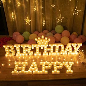 Alphabet LED Letter Lights for birthday / parties / decoration (8.5 inch)