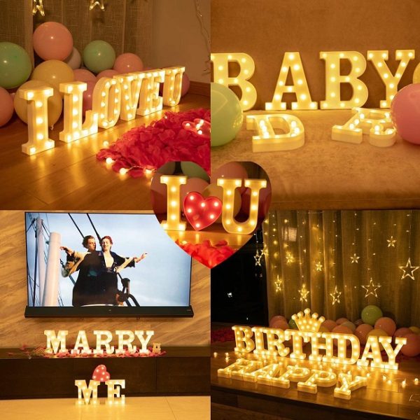 Alphabet LED Letter Lights for birthday / parties / decoration (8.5 inch) - Image 2