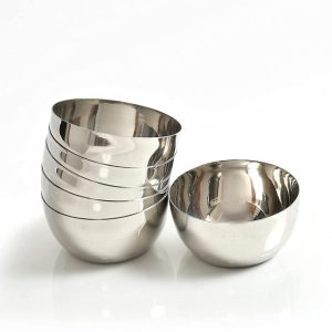 Premium Stainless Steel Heavy Gauge Katori / Dal Vati Veg Bowl Set For Dining And Serving (Set Of 6)
