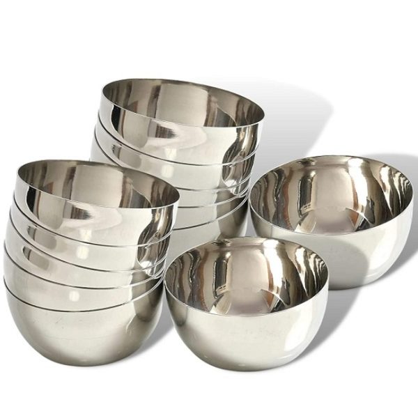 Premium Stainless Steel Heavy Gauge Katori / Dal Vati Veg Bowl Set For Dining And Serving (Set Of 6) - Image 4