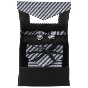 Men's Necktie, Cufflink and Pocket Square Combo