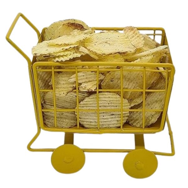 Metal Shopping Cart Shape Platter Trolley for Kitchen / Dinning Table / Serving Platte - Image 2
