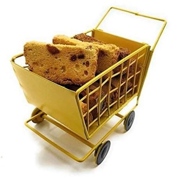 Metal Shopping Cart Shape Platter Trolley for Kitchen / Dinning Table / Serving Platte - Image 4