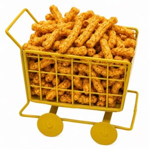 Metal Shopping Cart Shape Platter Trolley for Kitchen / Dinning Table / Serving Platte