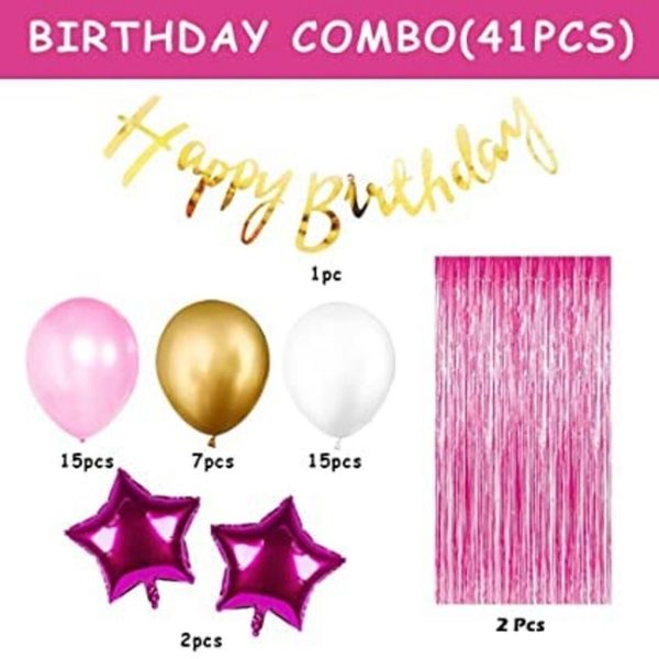 Birthday party decoration combo (Pink) - Image 2