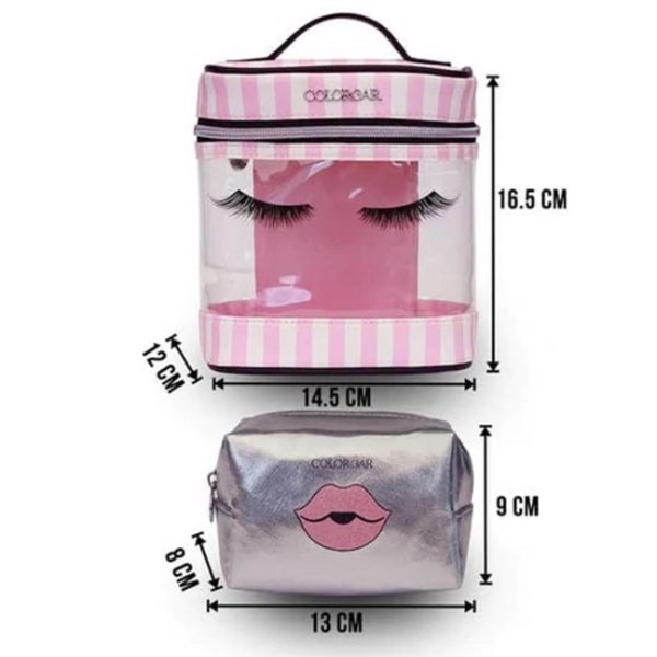 Colorbar Set of 2 Lips & Lashes Pouch & Vanity - Image 3