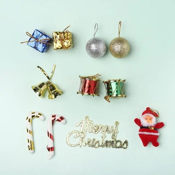 Christmas Assorted Decoration Set For Tree - Set of 6 - Image 3